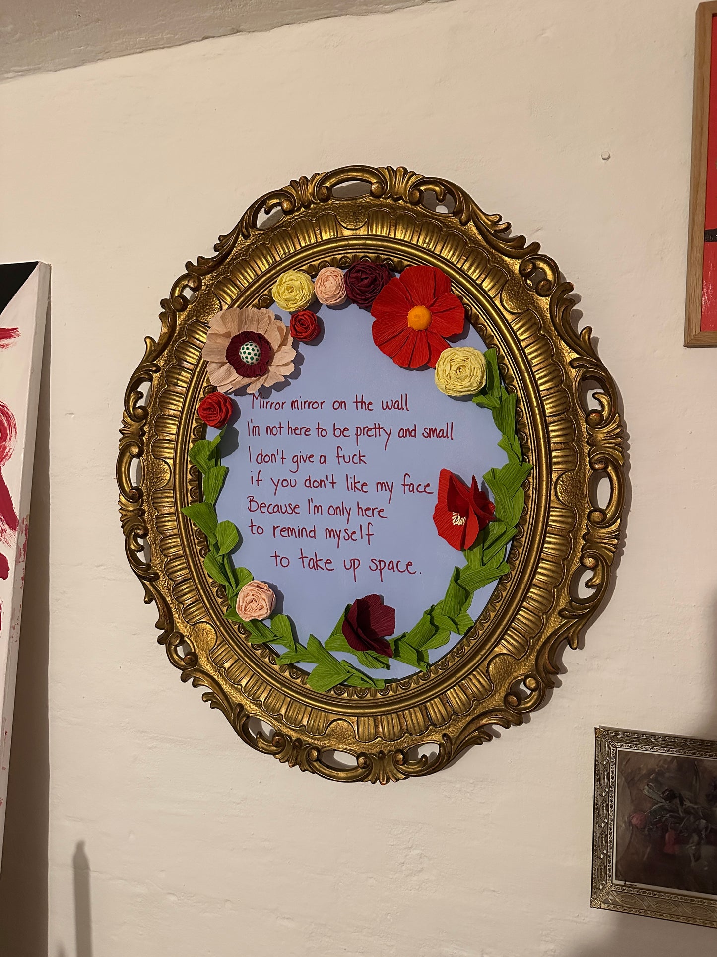 Unique Mirror Poem piece