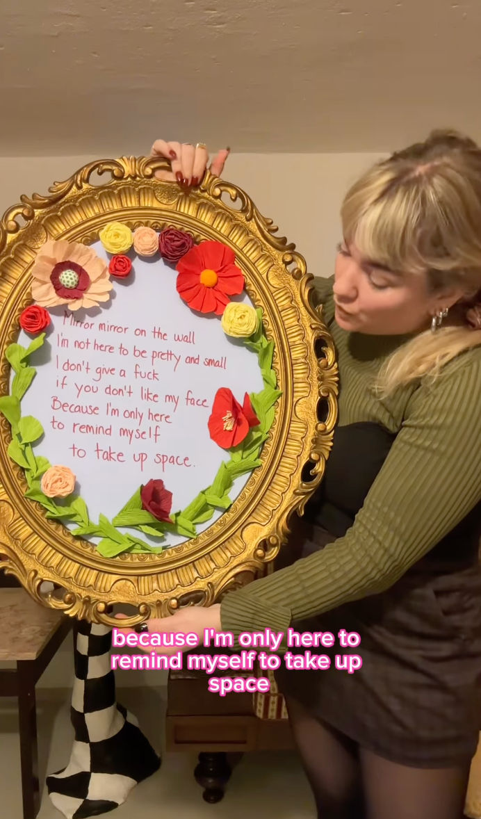 Unique Mirror Poem piece